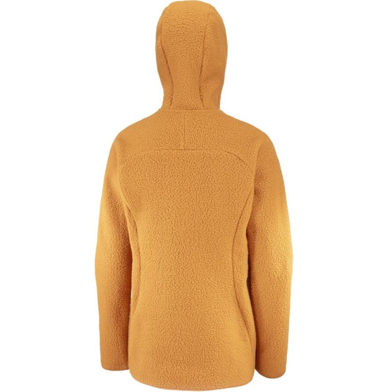 Dámské Bundy Salomon Outline Warm Teddy Full Zip Mango | CZ 48PJFLT